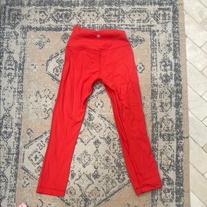 Red Lululemon leggings
